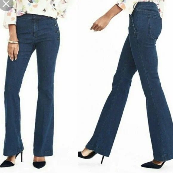 Banana Republic Denim - Banana Republic Premium Denim Sailor Flare Jeans, Size 29 (6)